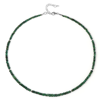 Zambian Emerald Silver Necklace