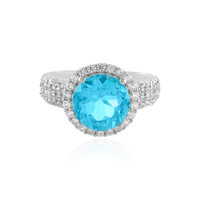 Paraiba Color Topaz Silver Ring