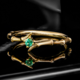 9K AAA Zambian Emerald Gold Ring (de Melo)