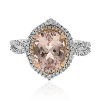 14K AAA Morganite Gold Ring (AMAYANI)