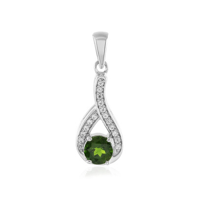 Russian Diopside Silver Pendant