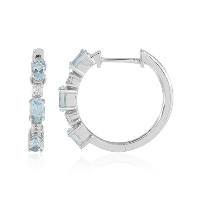 Brazilian Aquamarine Silver Earrings