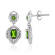 Russian Diopside Silver Earrings