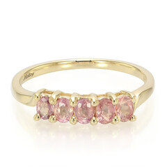 10K Unheated Padparadscha Sapphire Gold Ring