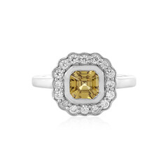 Yellow Zircon Silver Ring