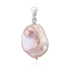 Peach Freshwater Pearl Silver Pendant (TPC)