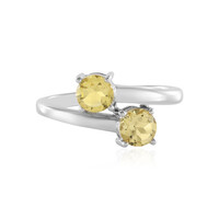 Yellow Beryl Silver Ring