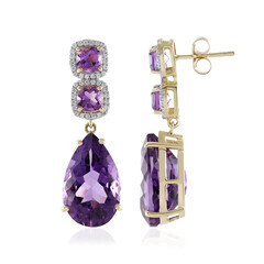 9K Amethyst Gold Earrings