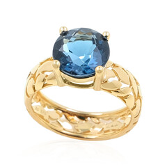 9K London Blue Topaz Gold Ring (de Melo)