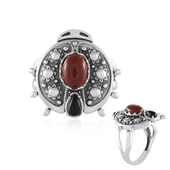 Red Jasper Silver Ring (Desert Chic)