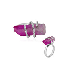 Bi Colour Quartz Silver Ring