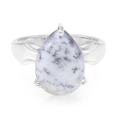 Dendritic Agate Silver Ring