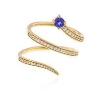 9K AAA Tanzanite Gold Ring (de Melo)