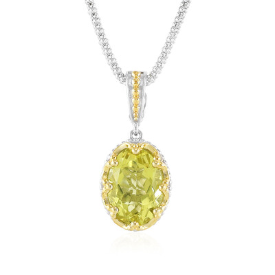 Ouro Verde Quartz Silver Necklace (Dallas Prince Designs)