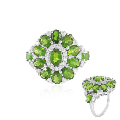 Russian Diopside Silver Ring