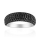 Black Spinel Silver Ring