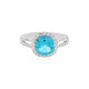 Paraiba Color Topaz Silver Ring