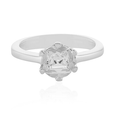 White Topaz Silver Ring