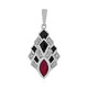 Ruby Silver Pendant