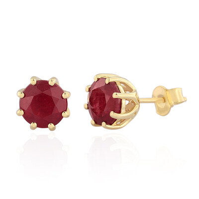 9K Madagascar Ruby Gold Earrings (de Melo)