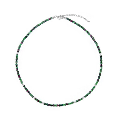 Ruby in Zoisite Silver Necklace