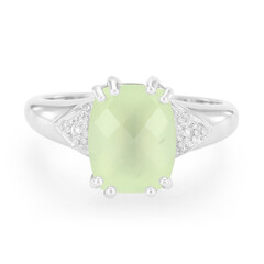 Prehnite Silver Ring