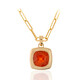 14K AAA Mandarin garnet Gold Necklace (CIRARI)