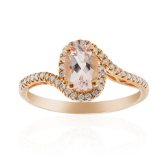 10K AAA Morganite Gold Ring