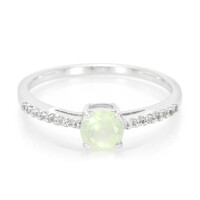 Prehnite Silver Ring