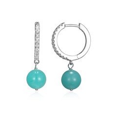 Amazonite Silver Earrings