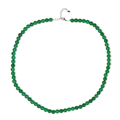 Green Onyx Silver Necklace