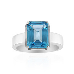 Swiss Blue Topaz Silver Ring (Pallanova)