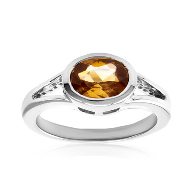 Mandarin Zircon Silver Ring