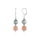 Pink Opal Silver Earrings