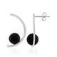 Black Onyx Silver Earrings