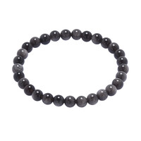 Silver Sheen Obsidian Bracelet