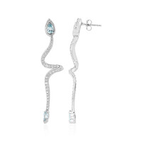 Sky Blue Topaz Silver Earrings