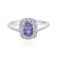 Unheated Tanzanite Silver Ring