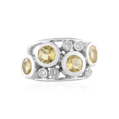 Yellow Beryl Silver Ring