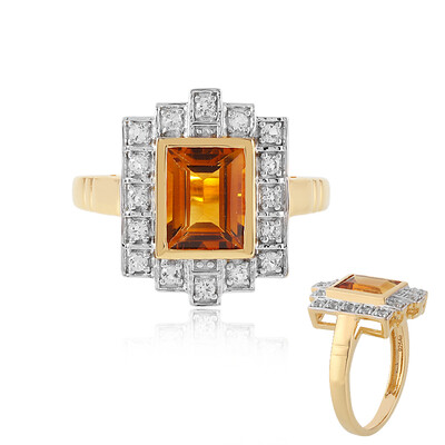 Madeira Citrine Silver Ring