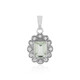 Green Amethyst Silver Pendant