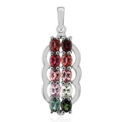 Fancy Tourmaline Silver Pendant