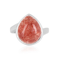 Strawberry Quartz Silver Ring