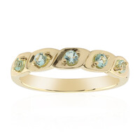 9K Nigerian Mint Green Beryl Gold Ring