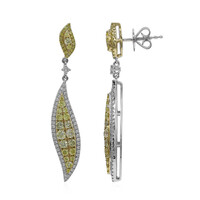 14K SI2 Yellow Diamond Gold Earrings (CIRARI)