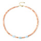 Peach Moonstone Silver Necklace