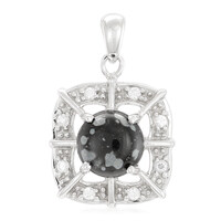 Snowflake Obsidian Silver Pendant