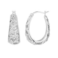 I3 (I) Diamond Silver Earrings