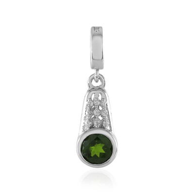 Russian Diopside Silver Pendant