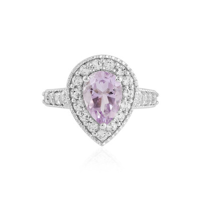 Rose de France Amethyst Silver Ring